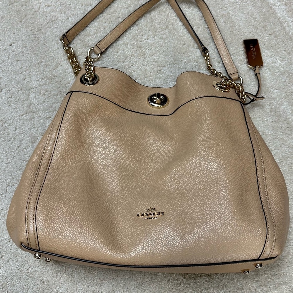 Coach beige purse from 2016 collection.